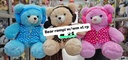 BONEKA BEAR ROMPI DENGAN HEADPHONE BERUANG BAJU POLKADOT