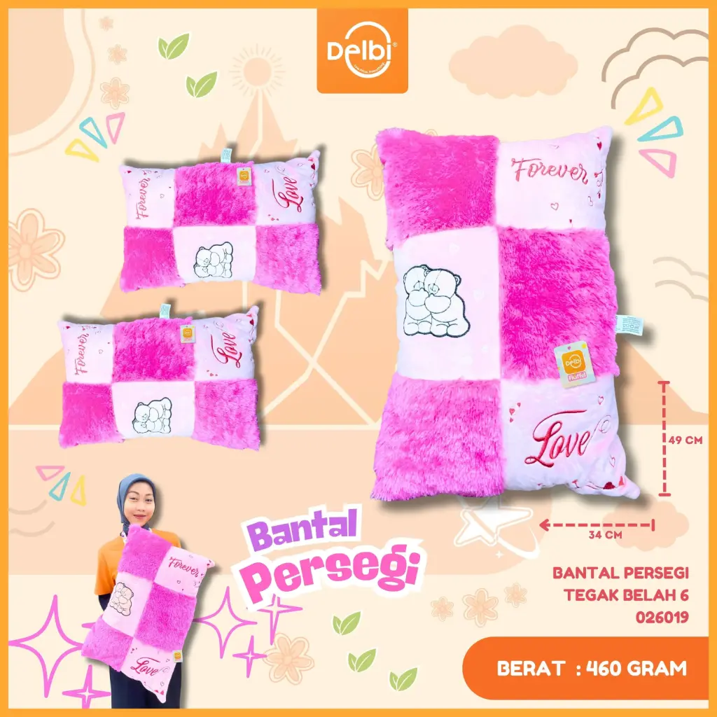 BANTAL PERSEGI TEGAK BELAH 6