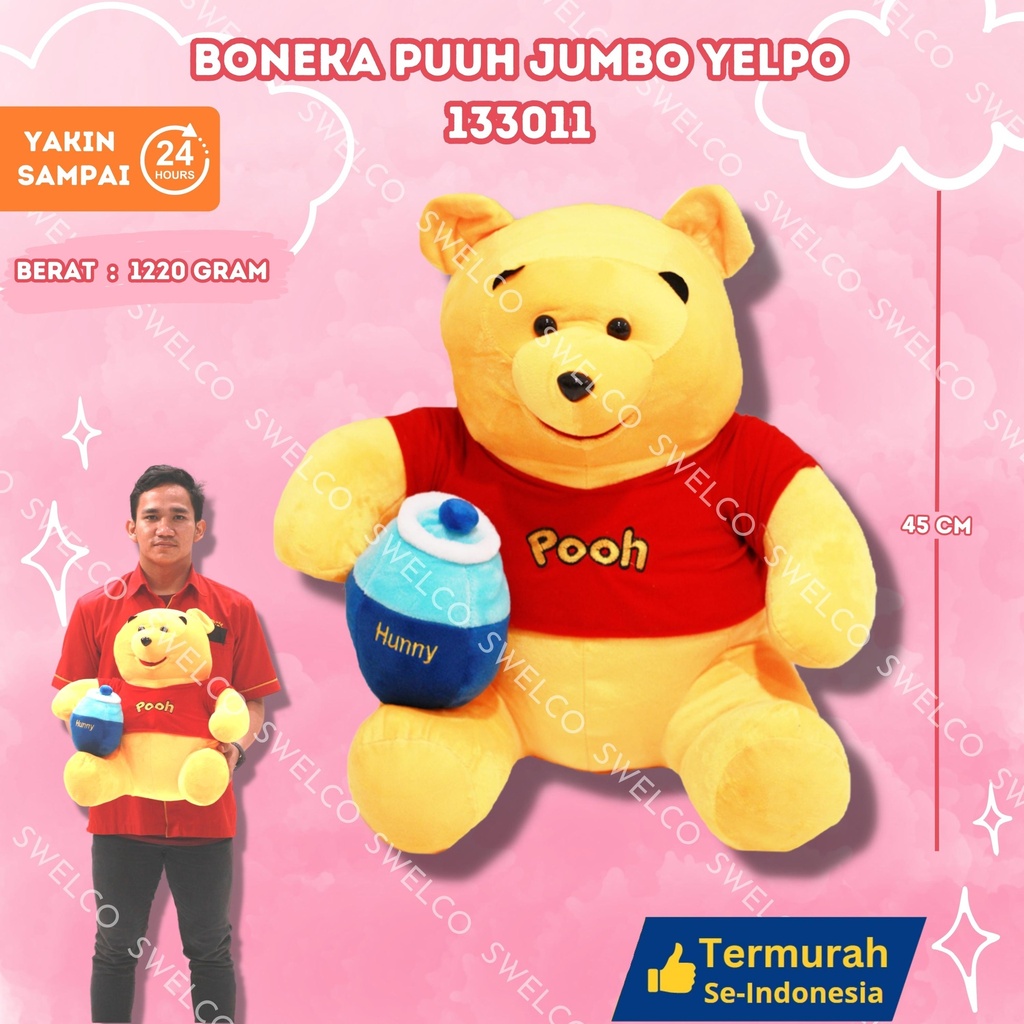 BONEKA PUUH JUMBO YELPO KARAKTER POOH