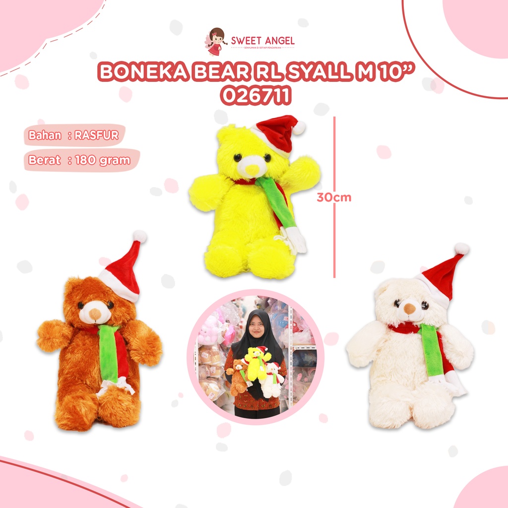 [026711] BONEKA BEAR RL SYALL M 10"