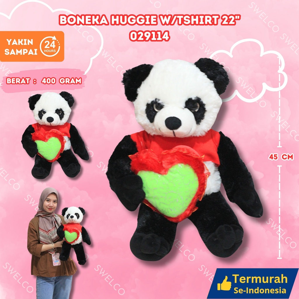 [029114] BONEKA HUGGIE W/TSHIRT 22"