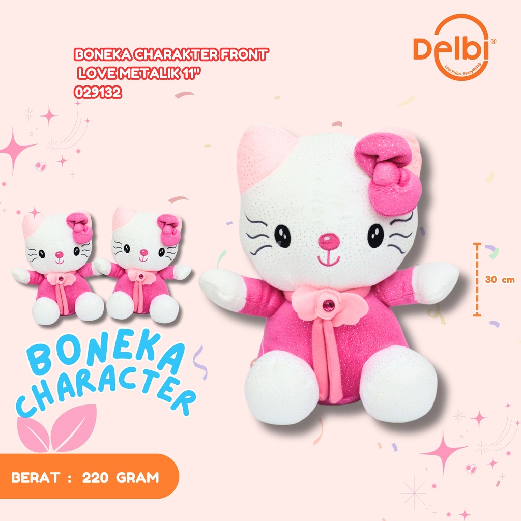 [029132] BONEKA CHARAKTER FRONT LOVE METALIK 11"
