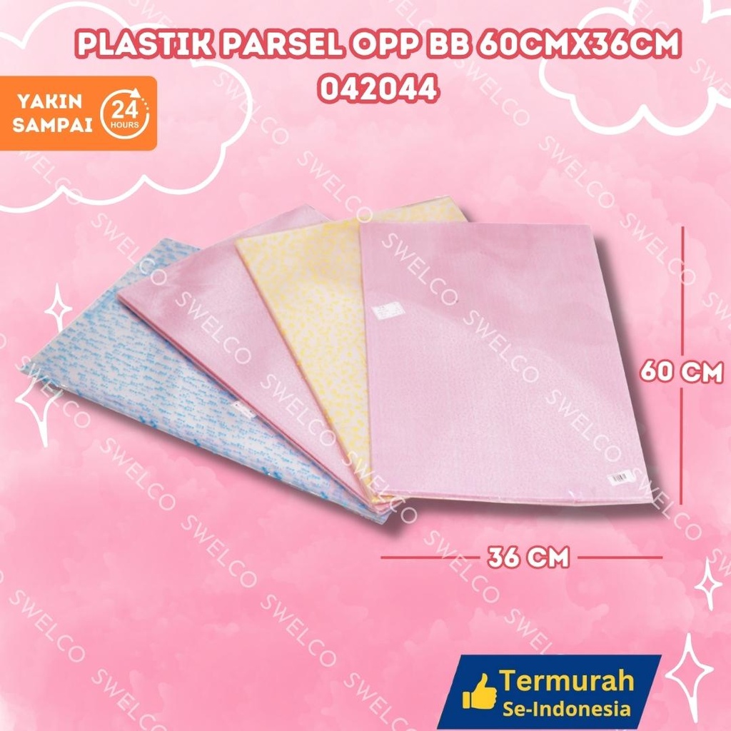 [042044] PLASTIK PARSEL OPP BB 60CMX36CM/LEMBAR