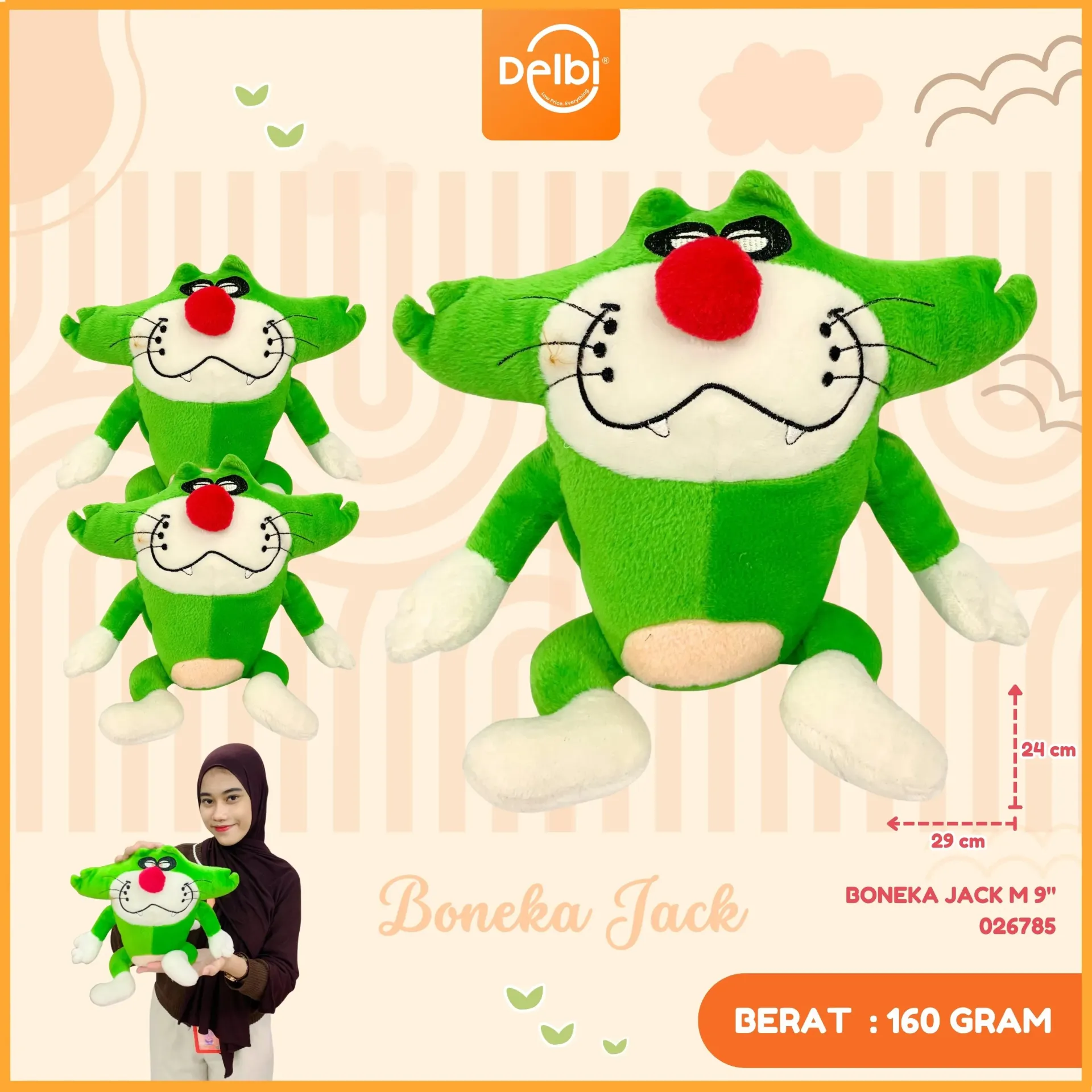 [026785] BONEKA JACK M 9"