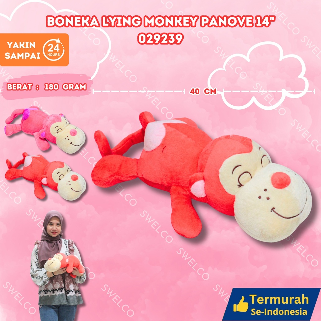 BONEKA LYING MONKEY PANOVE 14"