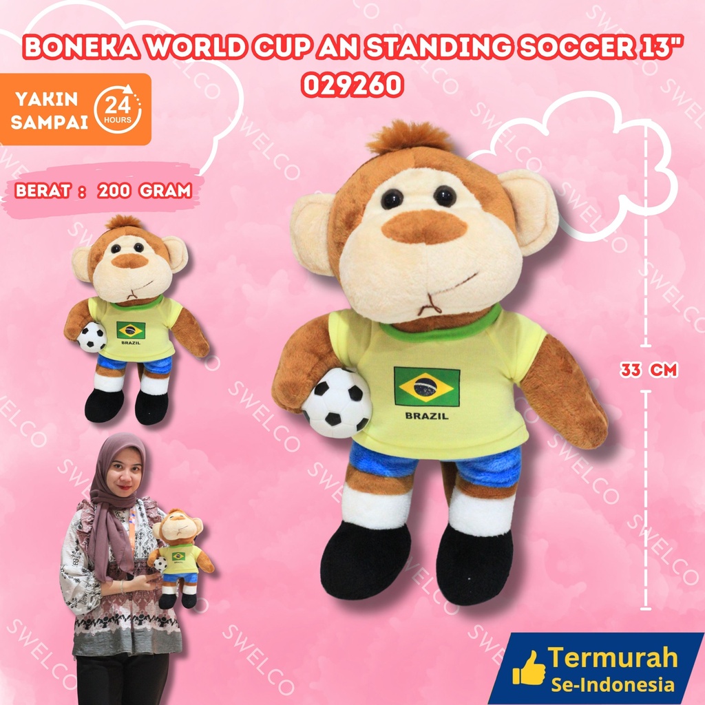 [029260] BONEKA WORLD CUP AN STANDING SOCCER 13"