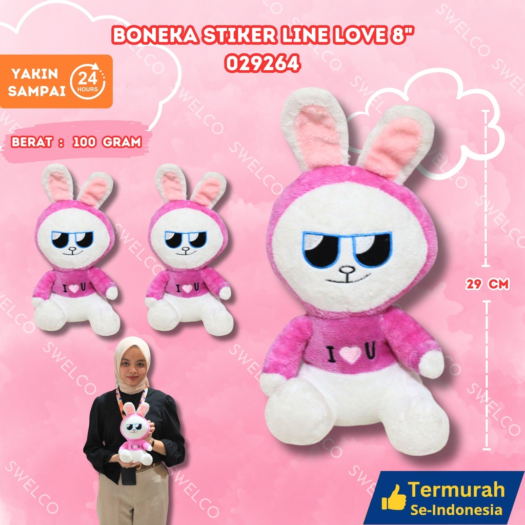 BONEKA STIKER LINE LOVE 8"