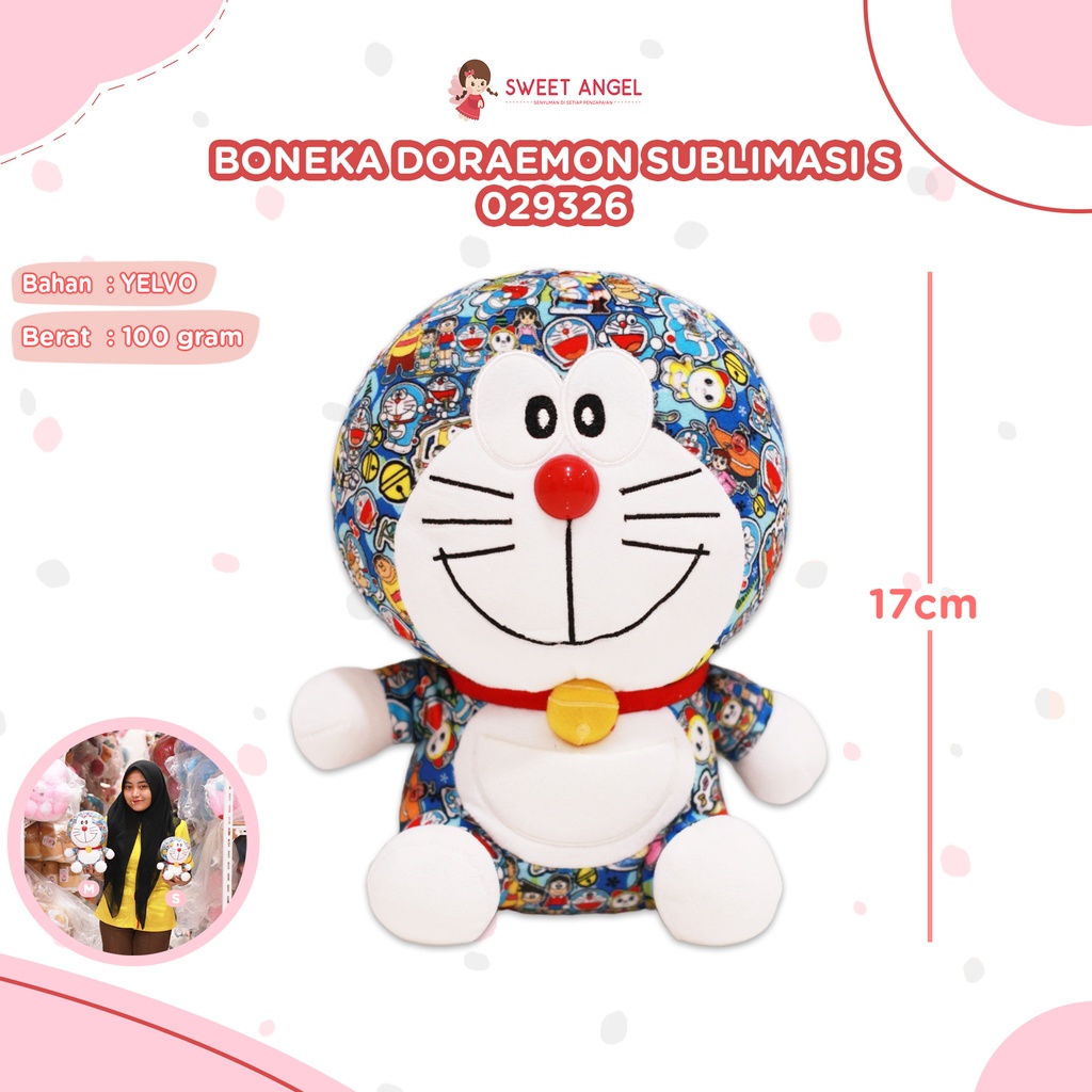 [029326] BONEKA DORAEMUN SUBLIMASI S 8"