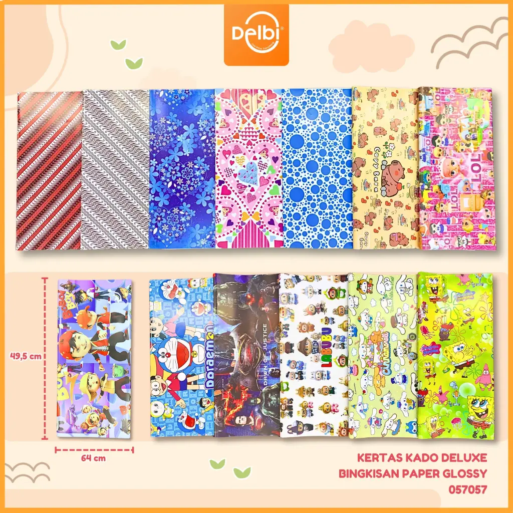 [057057] KERTAS KADO DELUXE BINGKISAN PAPER GLOSSY
