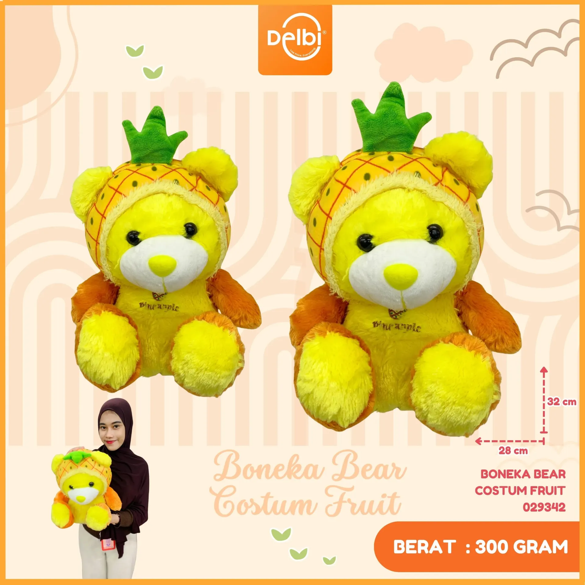 BONEKA BEAR COSTUM FRUIT