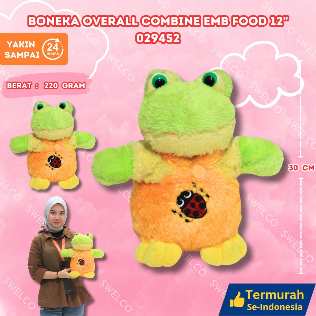 BONEKA OVERALL COMBINE EMB FOOD 12"