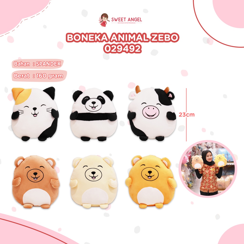 [029492] BONEKA ANIMAL ZEBO SP 9H'