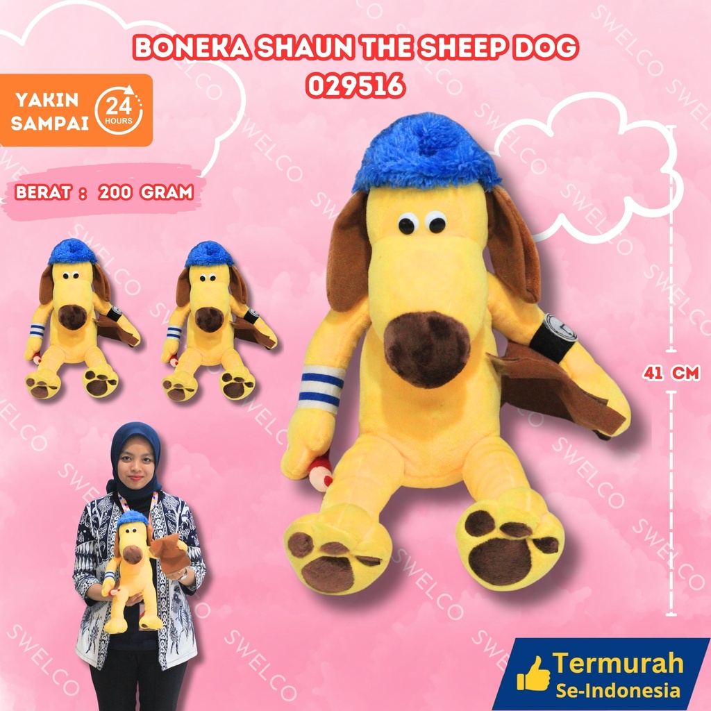 [029516] BONEKA SHAUN THE SHEEP DOG
