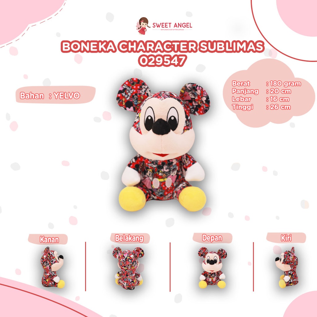 BONEKA CHARACTER SUBLIMAS 10"