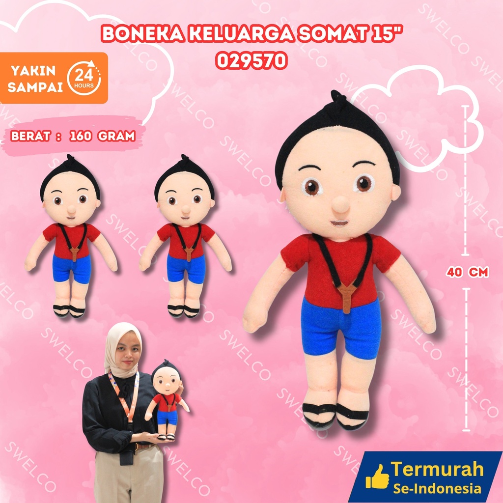 [029570] BONEKA KELUARGA SOMAT 15"