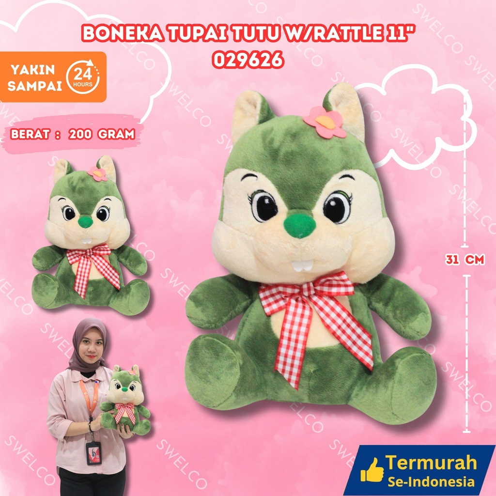 BONEKA TUPAI TUTU W/RATTLE 11"