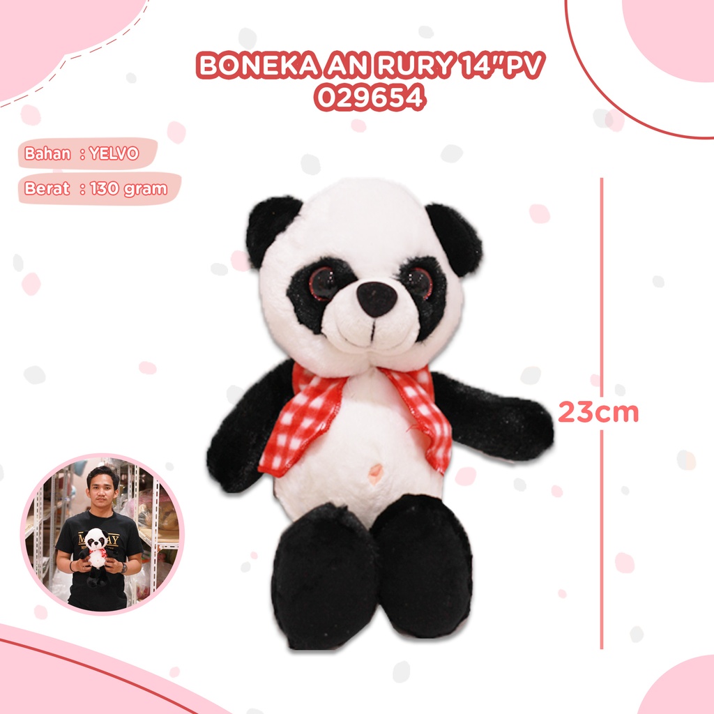 [029654] BONEKA AN PANDA RURY 14"PV