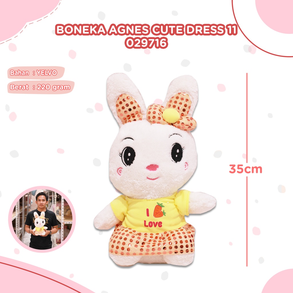 BONEKA AGNES CUTE DRESS 11"