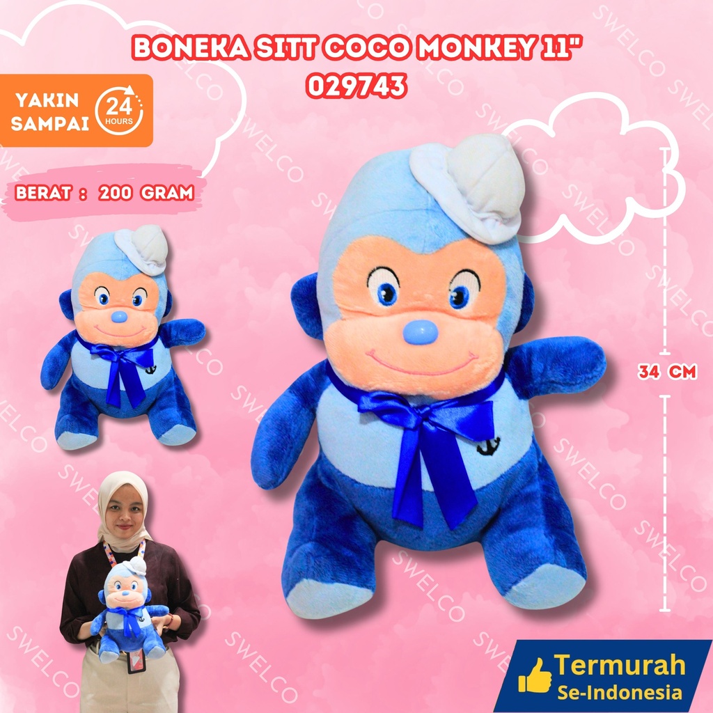 [029743] BONEKA SITT COCO MONKEY 11"