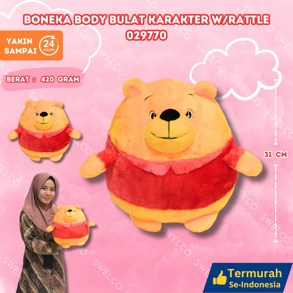 BONEKA BODY BULAT KARAKTER W/RATTLE