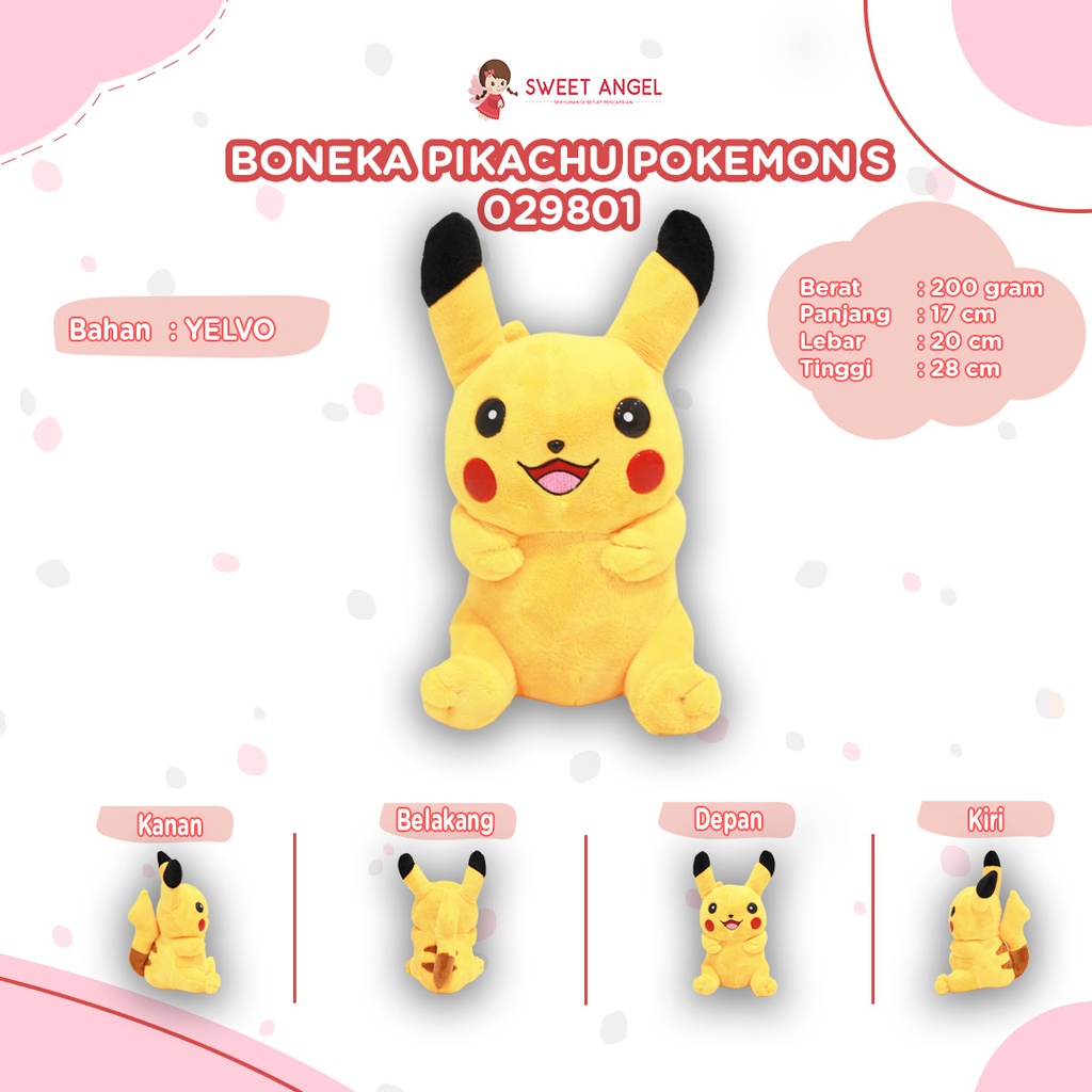 [029801] BONEKA PIKACHU POKEMON S KARAKTER