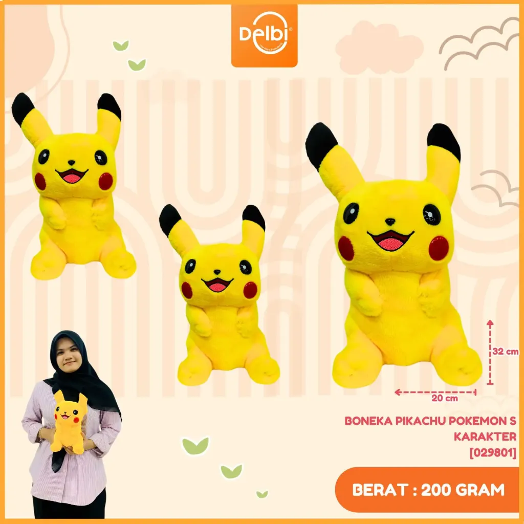 BONEKA PIKACHU POKEMON S KARAKTER