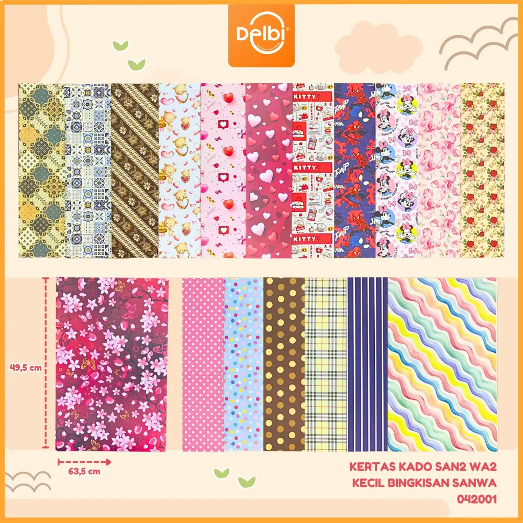 [042001] KERTAS KADO SAN2 WA2 KECIL BINGKISAN SANWA