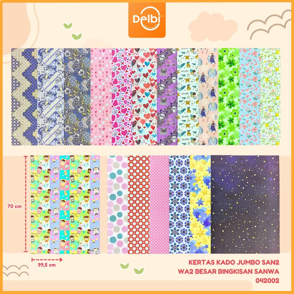 KERTAS KADO JUMBO SAN2 WA2 BESAR BINGKISAN SANWA