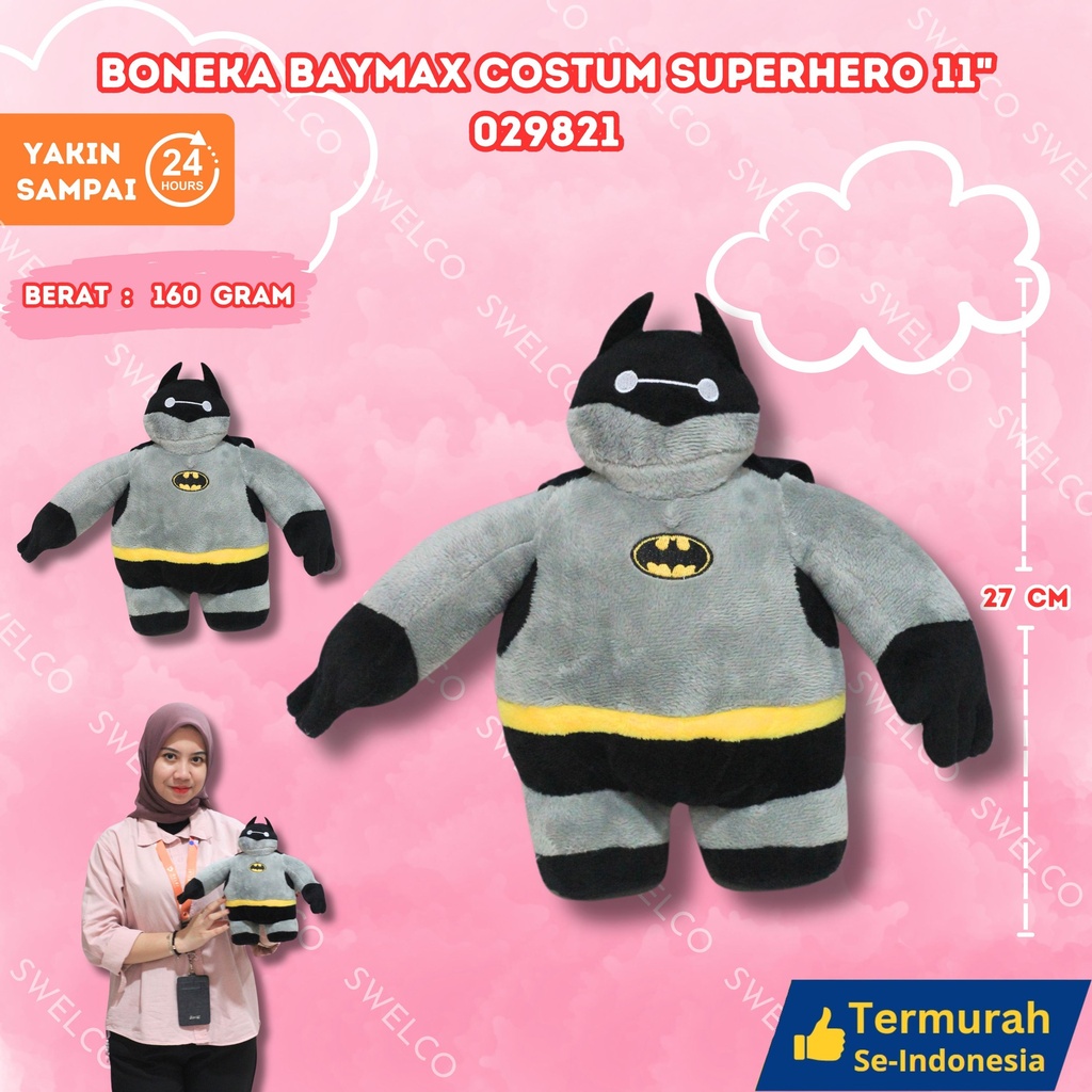 BONEKA BAYMAX COSTUM SUPERHERO 11"