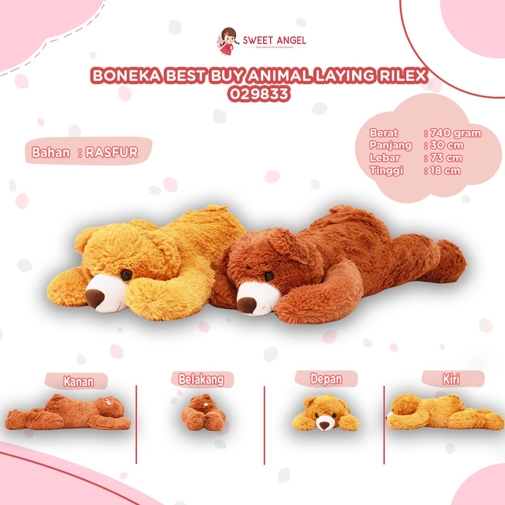 [029833] BONEKA BEST BUY AN. LAYING RILEX 31"