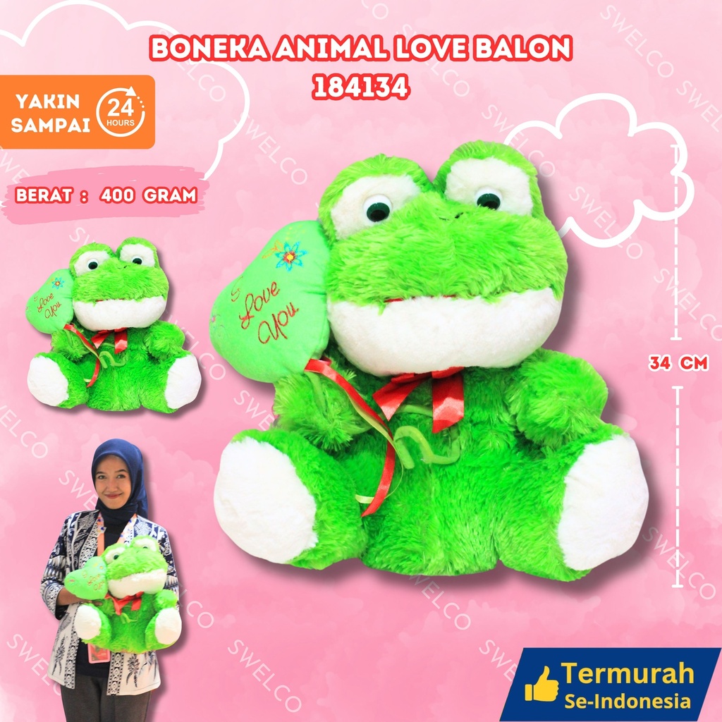 BONEKA ANIMAL LOVE BALON