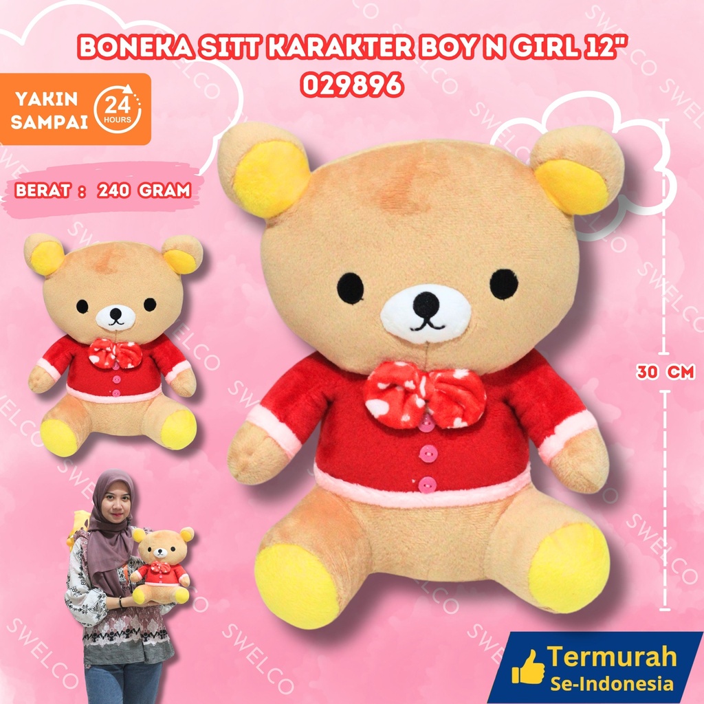 [029896] BONEKA SITT KARAKTER BOY n GIRL 12"