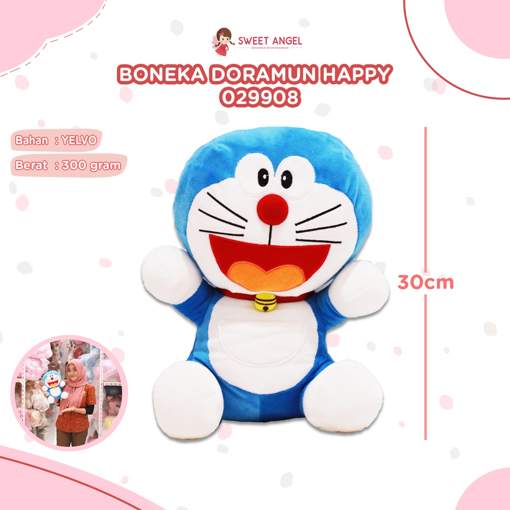 [029908] BONEKA DORAEMUN HAPPY 12"