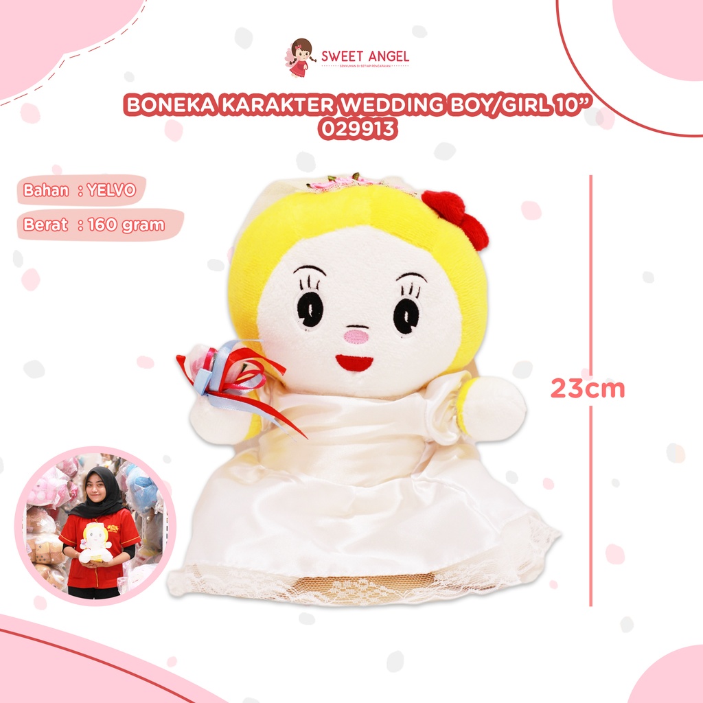 BONEKA KARAKTER WEDDING BOY/GIRL 10"