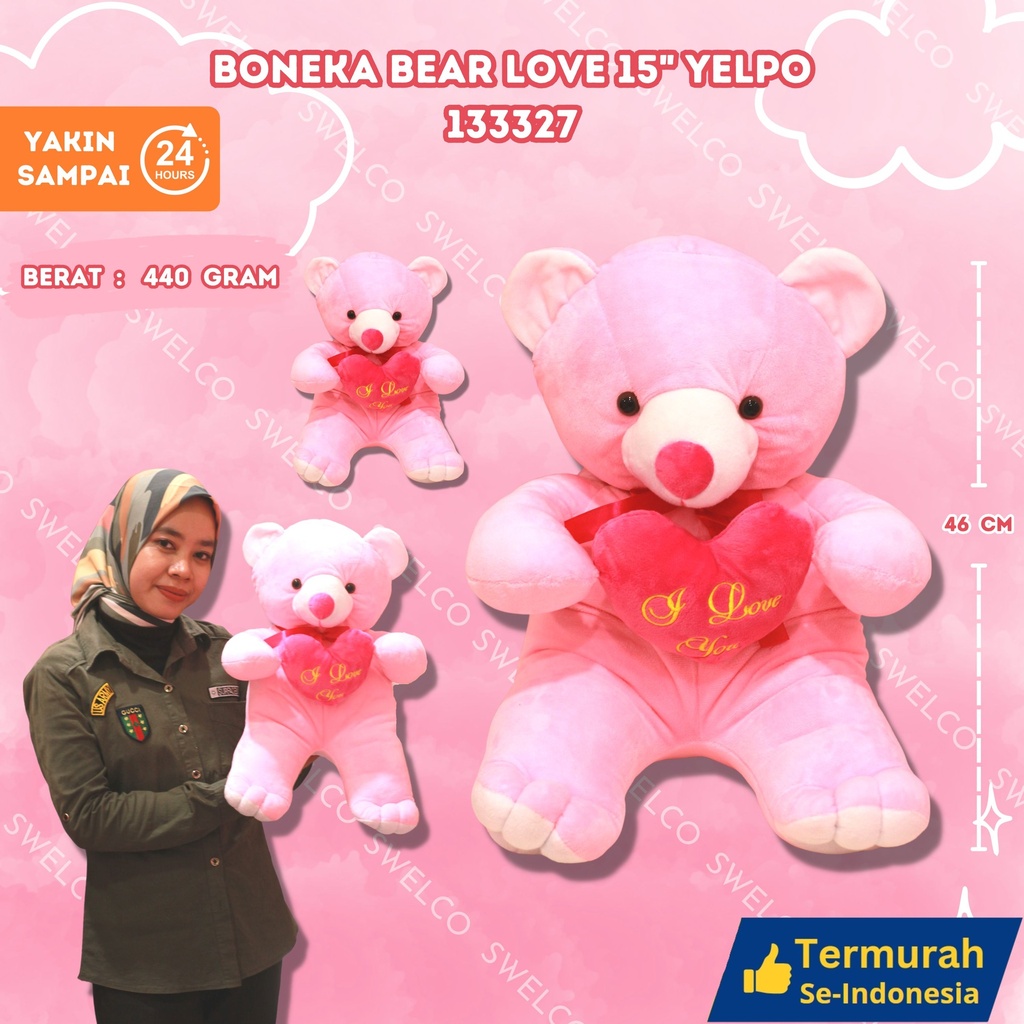 BONEKA BEAR LOVE 15" YELPO