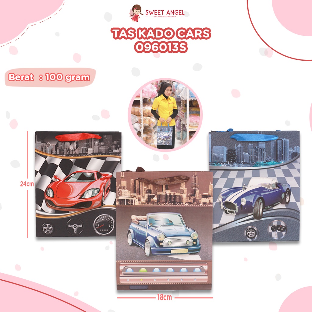 TAS KADO BEAR/CARS 18X8X24 096013