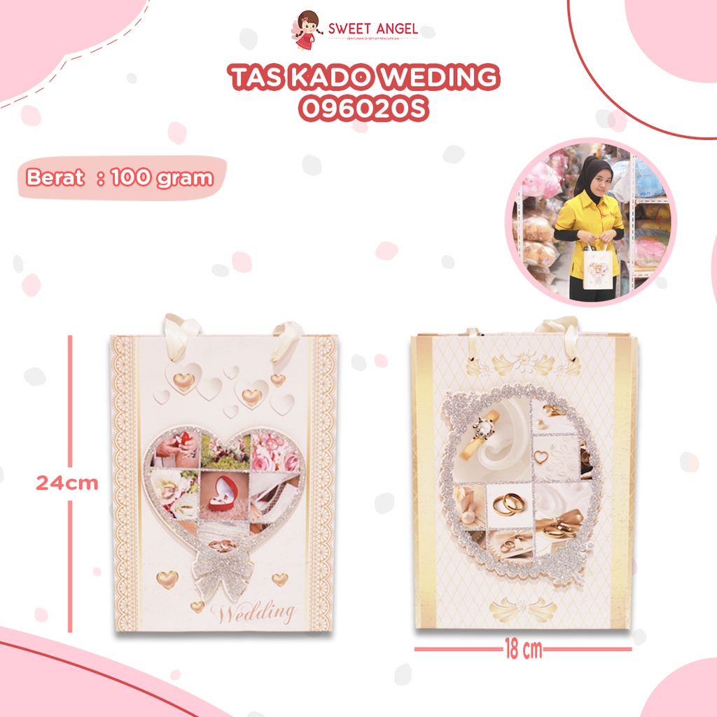 [096020S] TAS KADO WEDDING 18X8X24 096020