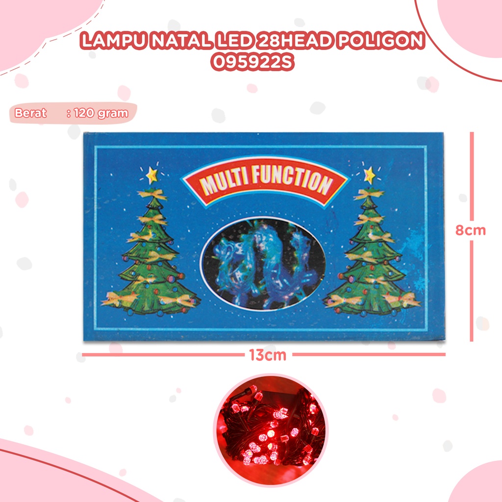 [095922S] LAMPU NATAL LED 28HEAD POLIGON