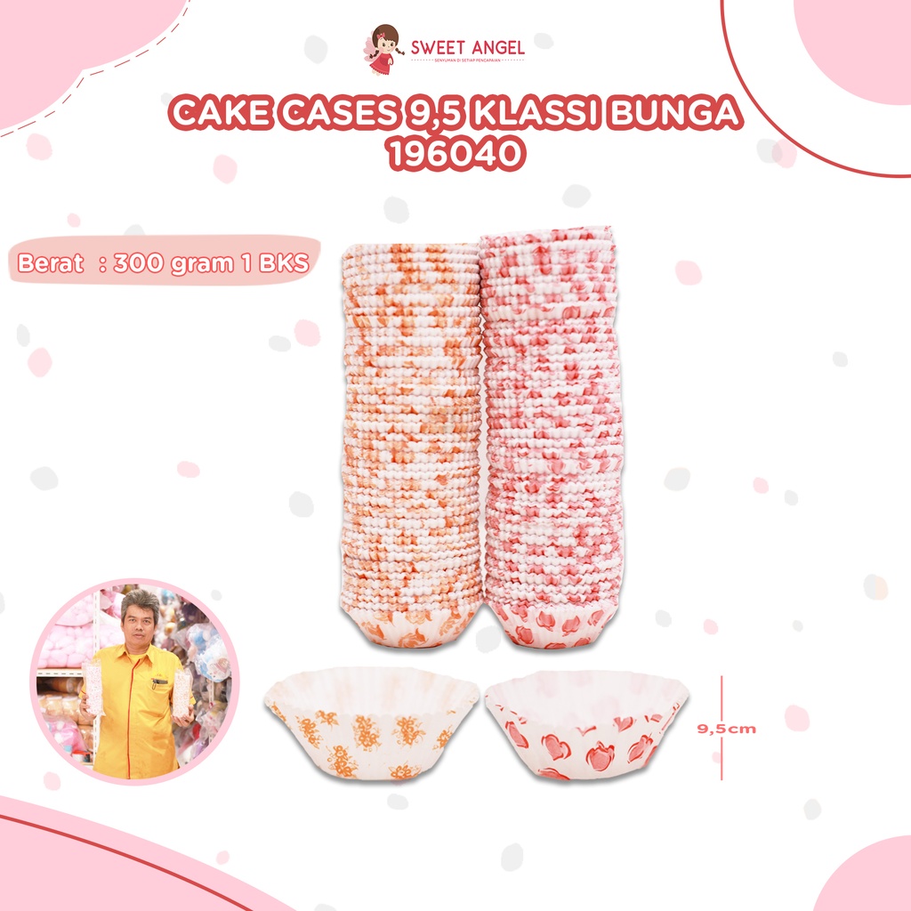 [196040] CAKE CASES 9.5 KLASSI BUNGA 25ROLL/1000P
