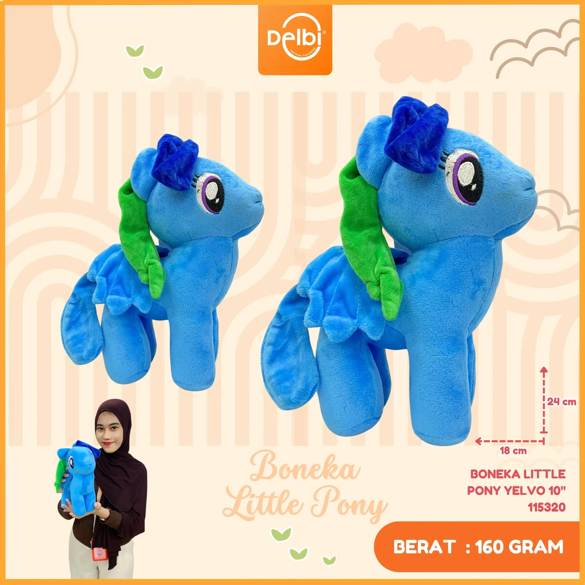 [115320] BONEKA LITTLE PONY YELVO 10"