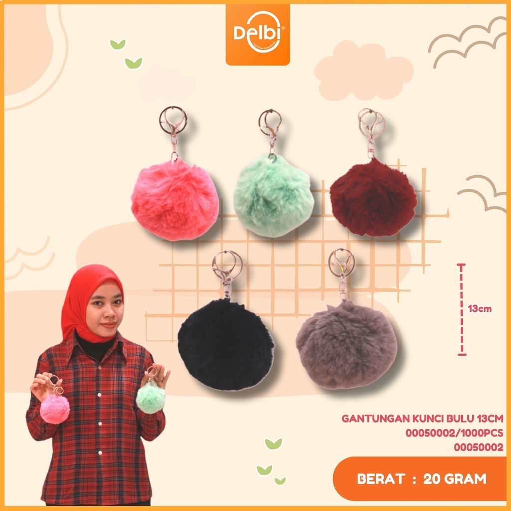 [00050002] GANTUNGAN KUNCI BULU 13CM 00050002/1000PCS