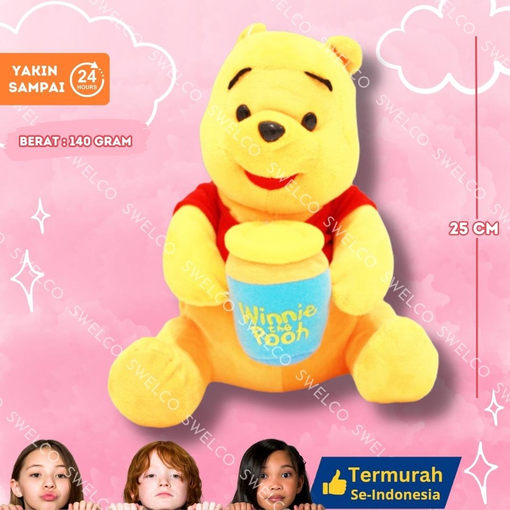 BONEKA PUUH GENTONG YELVO (S) KARAKTER KECIL S" POOH