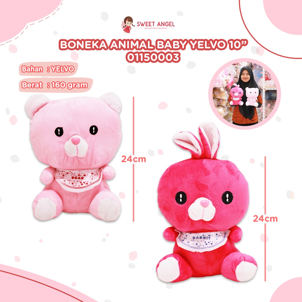 BONEKA ANIMAL BABY YELVO 10"