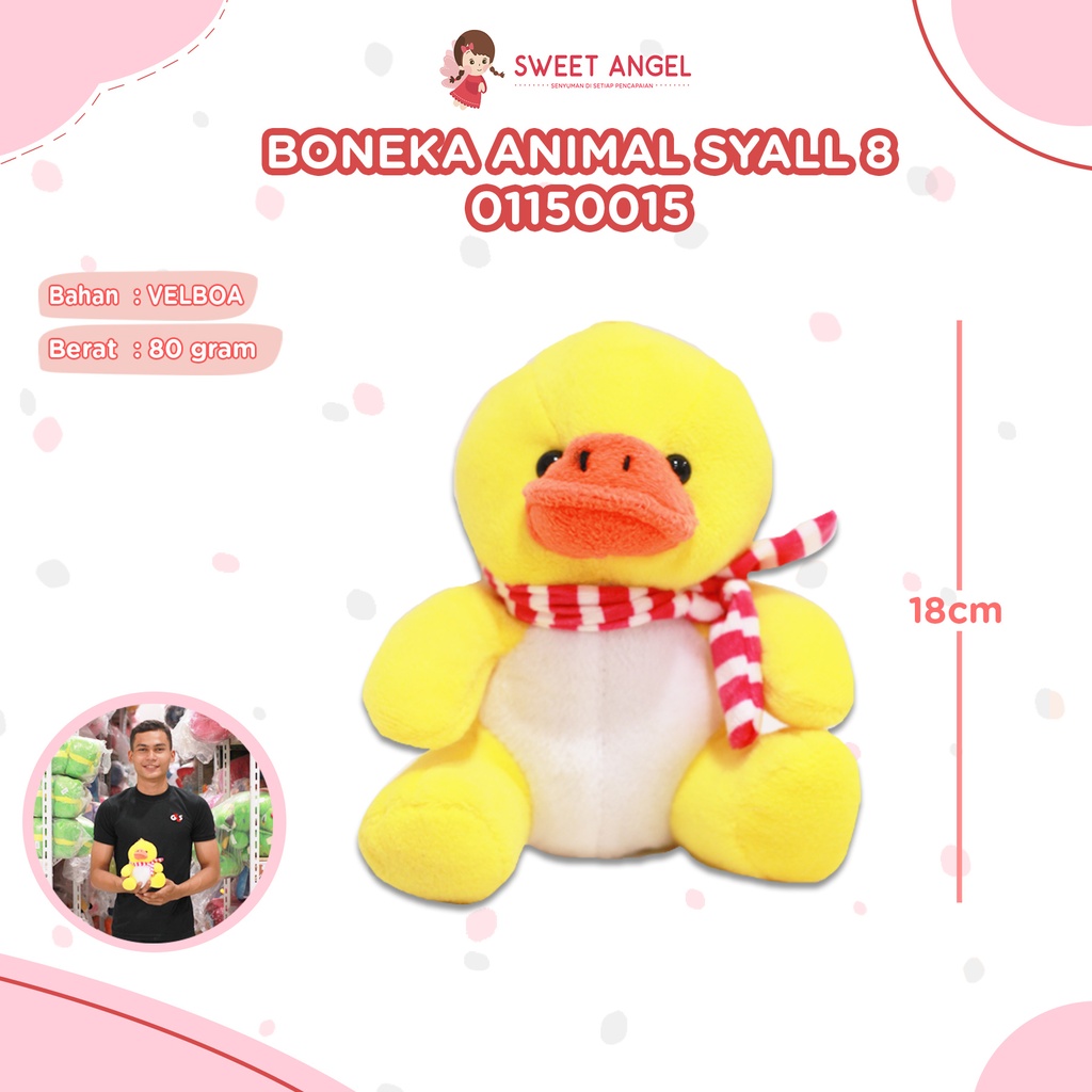 [01150015] BONEKA ANIMAL SYALL 8"