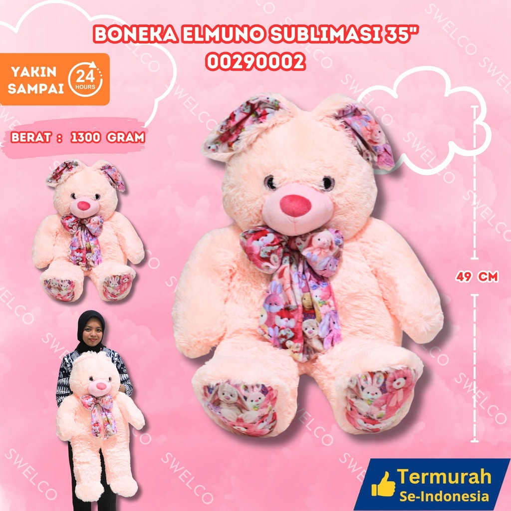BONEKA ELMUNO SUBLIMASI 35"