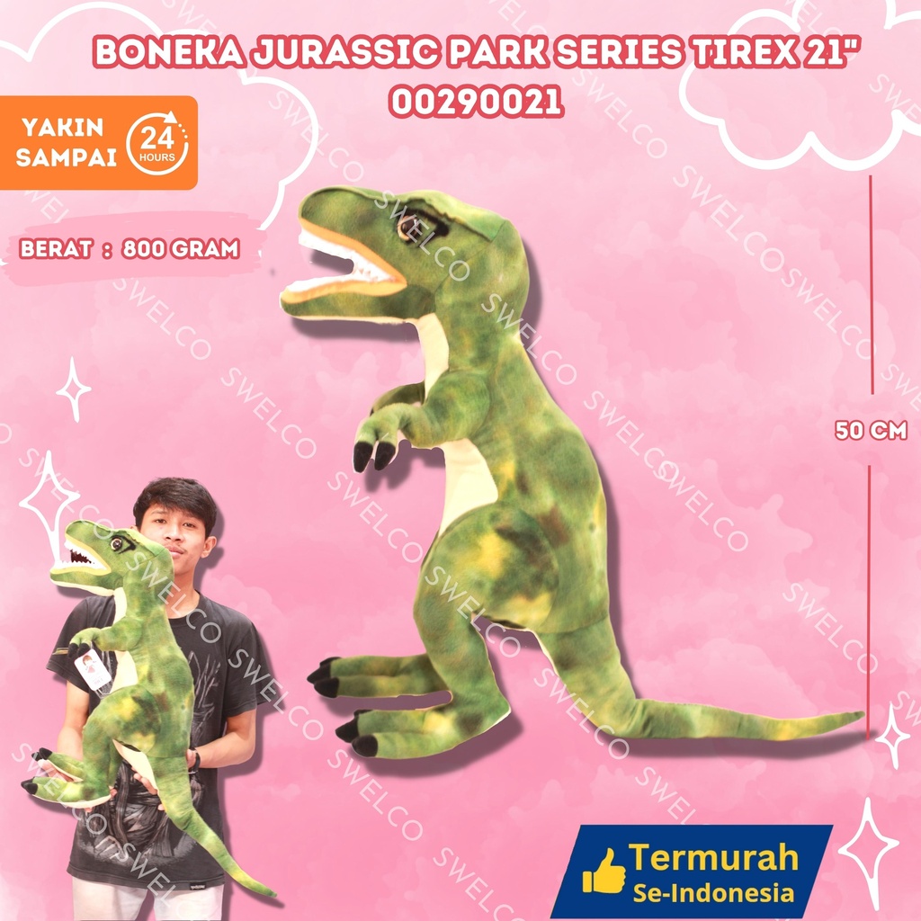 BONEKA JURASSIC PARK SERIES TIREX 21" ANIMAL DINO BESAR MANGAP 21