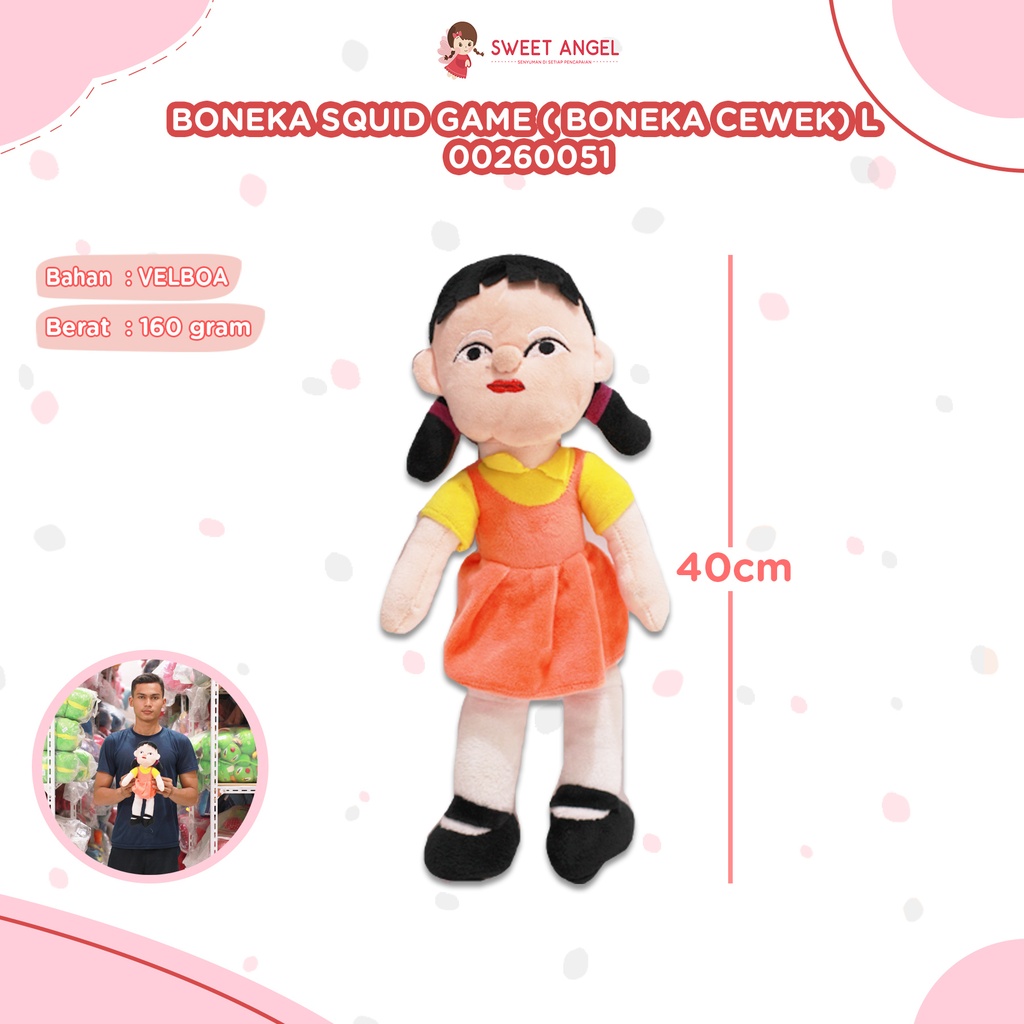 BONEKA SQUID GAME ( CEWEK) L 17"