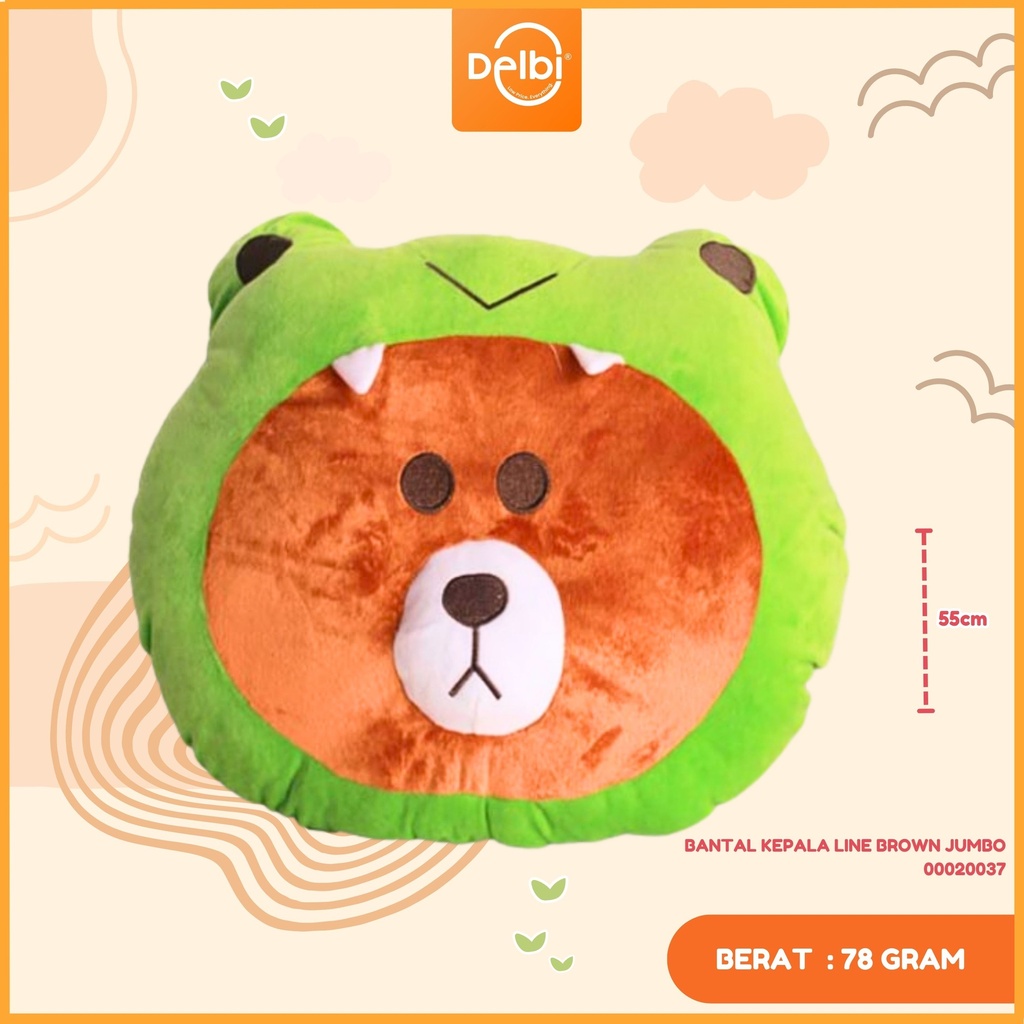 BANTAL KEPALA LINE BROWN JUMBO