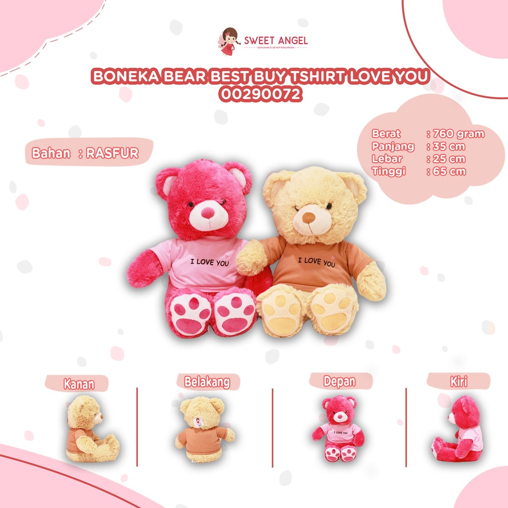 BONEKA BEAR BEST BUY TSHIRT LOVE YOU 26H'