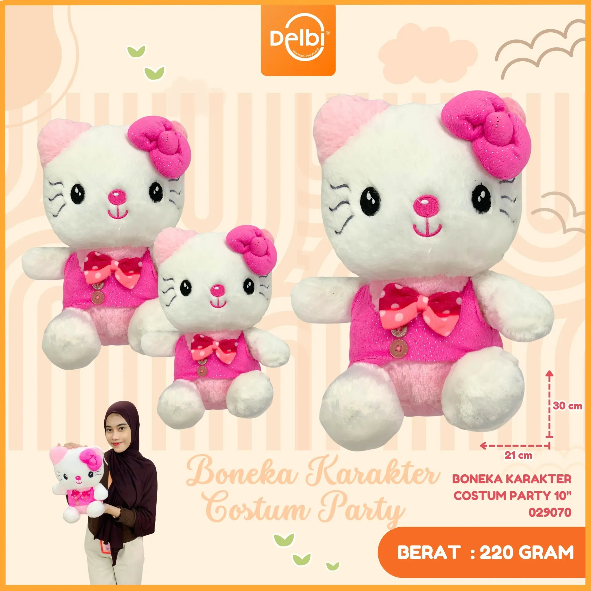 BONEKA KARAKTER COSTUM PARTY 10"